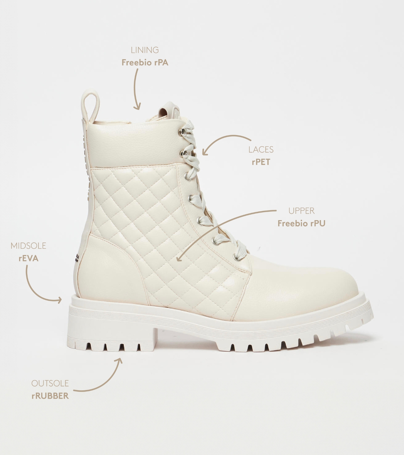 Quilted combat boots best sale